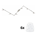 Eglo - LED Лунино осветително тяло MY CHOICE 6xE14/4W/230V мат хром/бяло