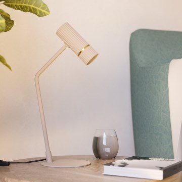 Eglo - LED Настолна лампа 1xGU10/5W/230V 3000K бежов