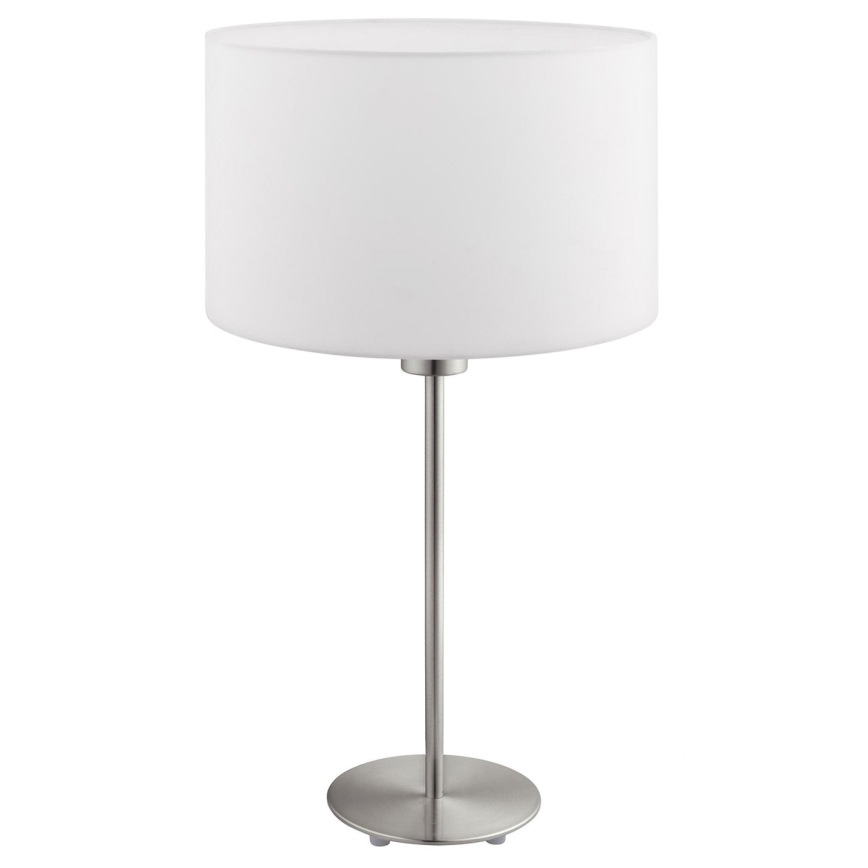 Eglo - LED  Настолна лампа TUNJA 1xE27/60W/230V 38,5 см матов хром/бял