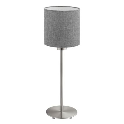 Eglo - LED Настолна лампа TUNJA 1xE27/60W/230V 38,5 см матов хром/сив