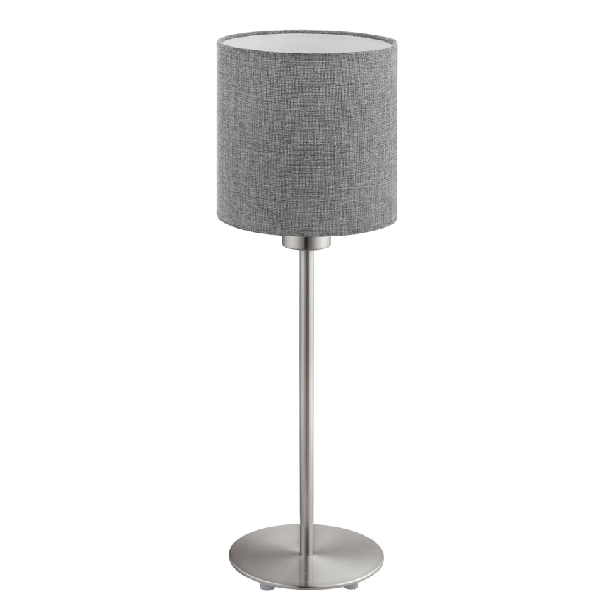 Eglo - LED Настолна лампа TUNJA 1xE27/60W/230V 38,5 см матов хром/сив