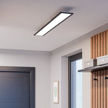 Eglo - LED панел за повърхностен монтаж, LED/28W/230V, 3 цветови температури 2700/4000/6500K, 120x15 см, черен