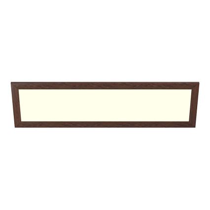 Eglo - LED Панел за повърхностен монтаж SALOBRENA-RW WOOD LED/34W/230V 2700/4000K 124x34 см тъмнокафяв