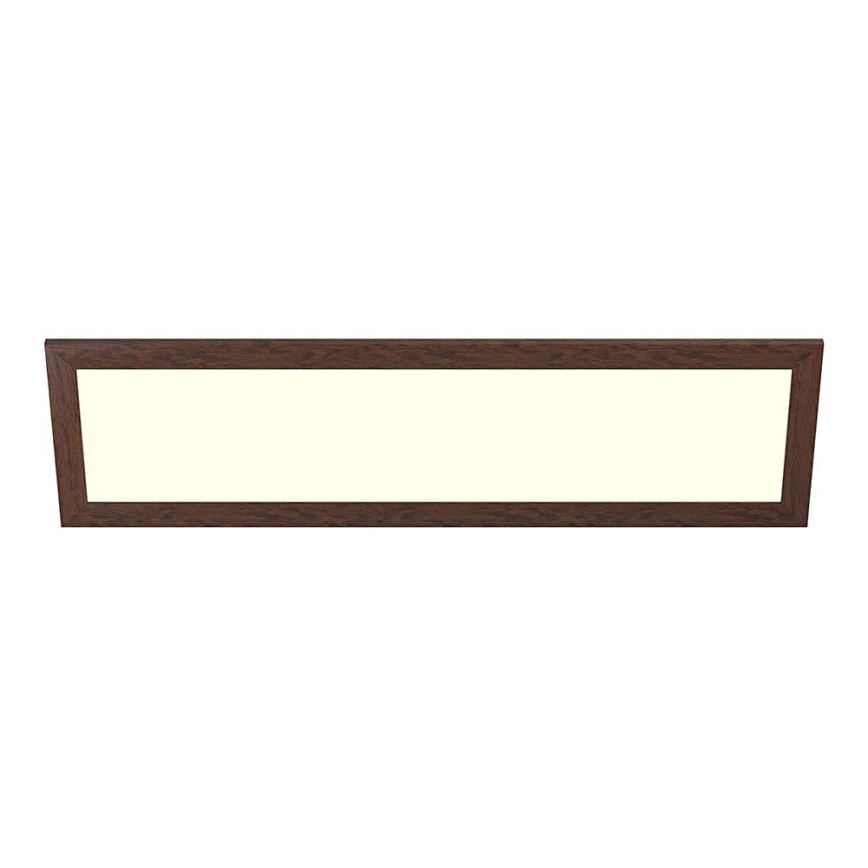 Eglo - LED Панел за повърхностен монтаж SALOBRENA-RW WOOD LED/34W/230V 2700/4000K 124x34 см тъмнокафяв