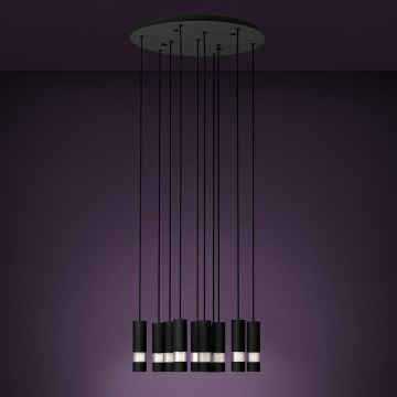 Eglo - LED Пендел 10xGU10/4,6W/230V черен