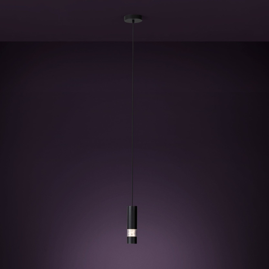 Eglo - LED Пендел 1xGU10/4,6W/230V черен