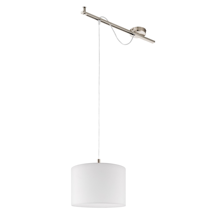 Eglo - LED  Пендел CALCENA 1xE27/60W/230V матов хром/бял