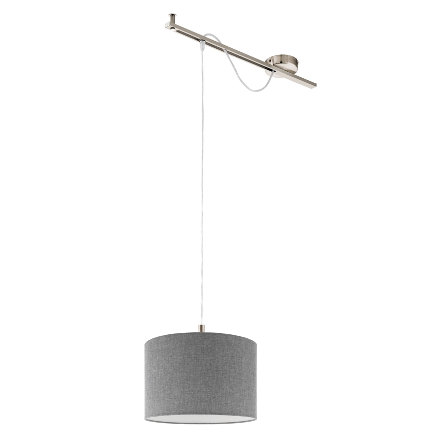 Eglo - LED Пендел CALCENA 1xE27/60W/230V хром/сив