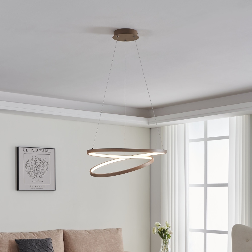 Eglo - LED Пендел LED/36W/230V 3000K бежов