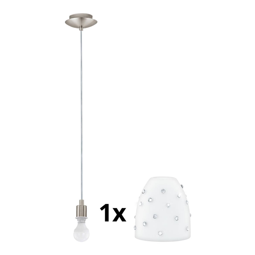 Eglo - LED Пендел MY CHOICE 1xE14/4W/230V  матов хром/бял