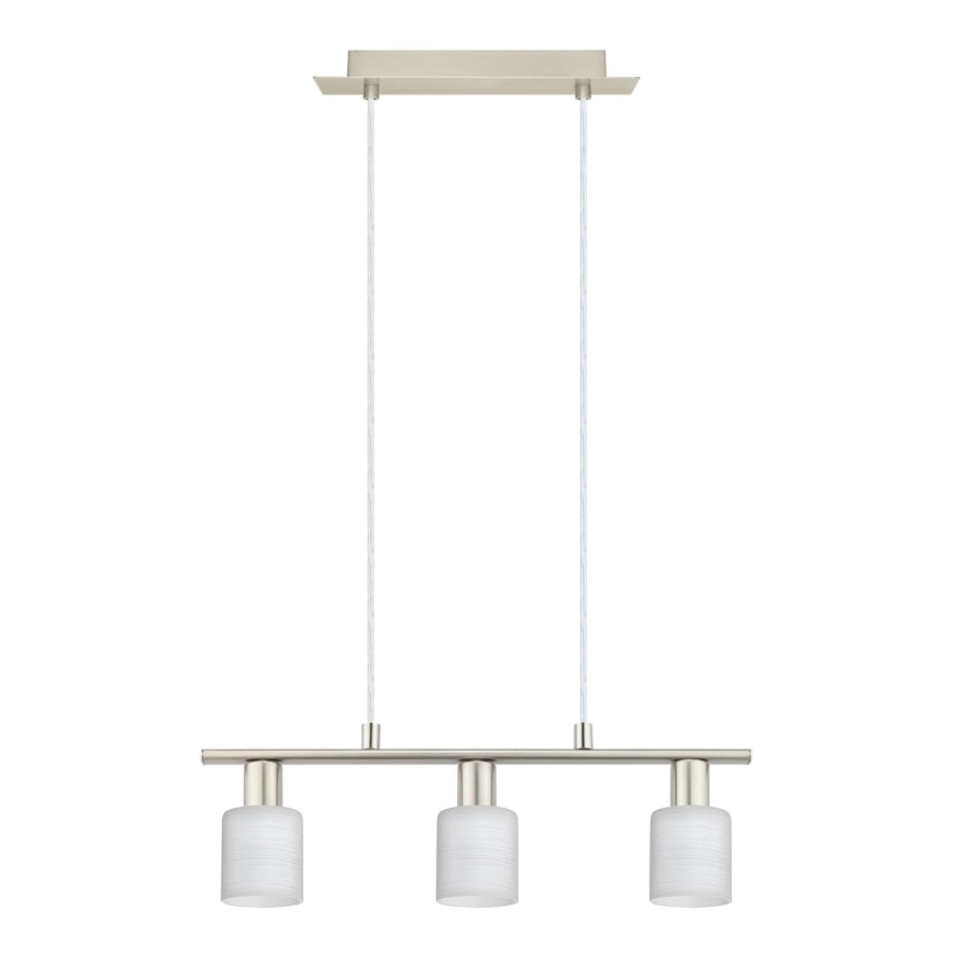 Eglo - LED Пендел MY CHOICE 3xE14/4W/230V матов хром/бял