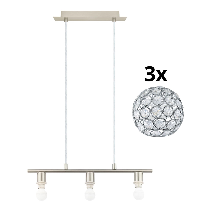 Eglo - LED Пендел MY CHOICE 3xE14/4W/230V матов хром