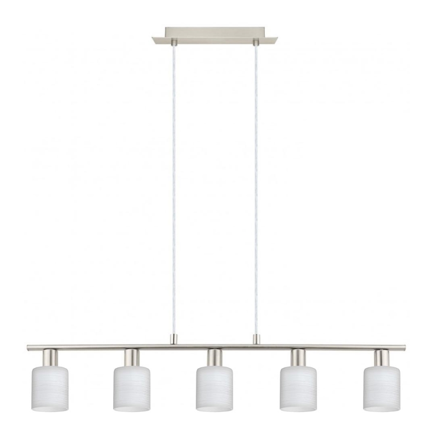 Eglo - LED Пендел MY CHOICE 5xE14/4W/230V матов хром/бял