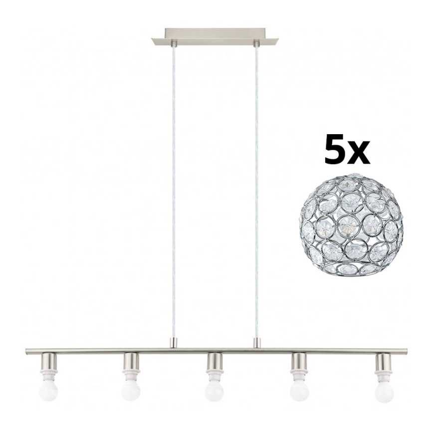Eglo - LED Пендел MY CHOICE 5xE14/4W/230V матов хром