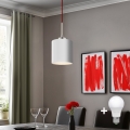 Eglo - LED Пендел TUNJA 1xE27/60W/230V бял