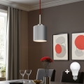Eglo - LED Пендел TUNJA 1xE27/60W/230V сив