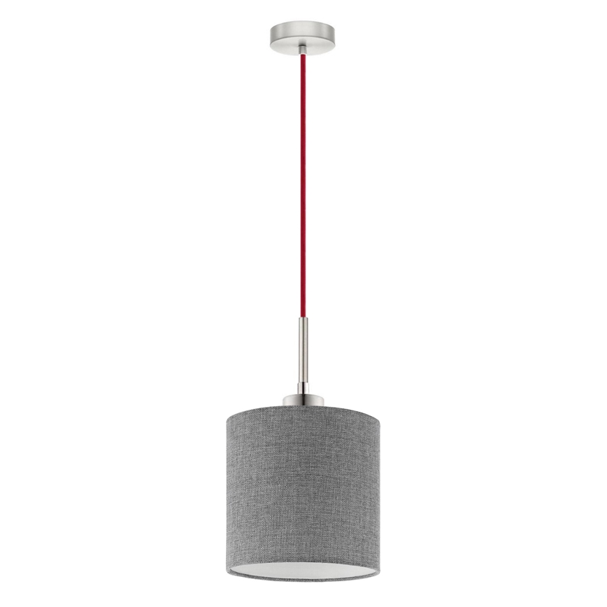 Eglo - LED Пендел TUNJA 1xE27/60W/230V сив