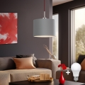 Eglo - LED Пендел TUNJA 1xE27/60W/230V сив