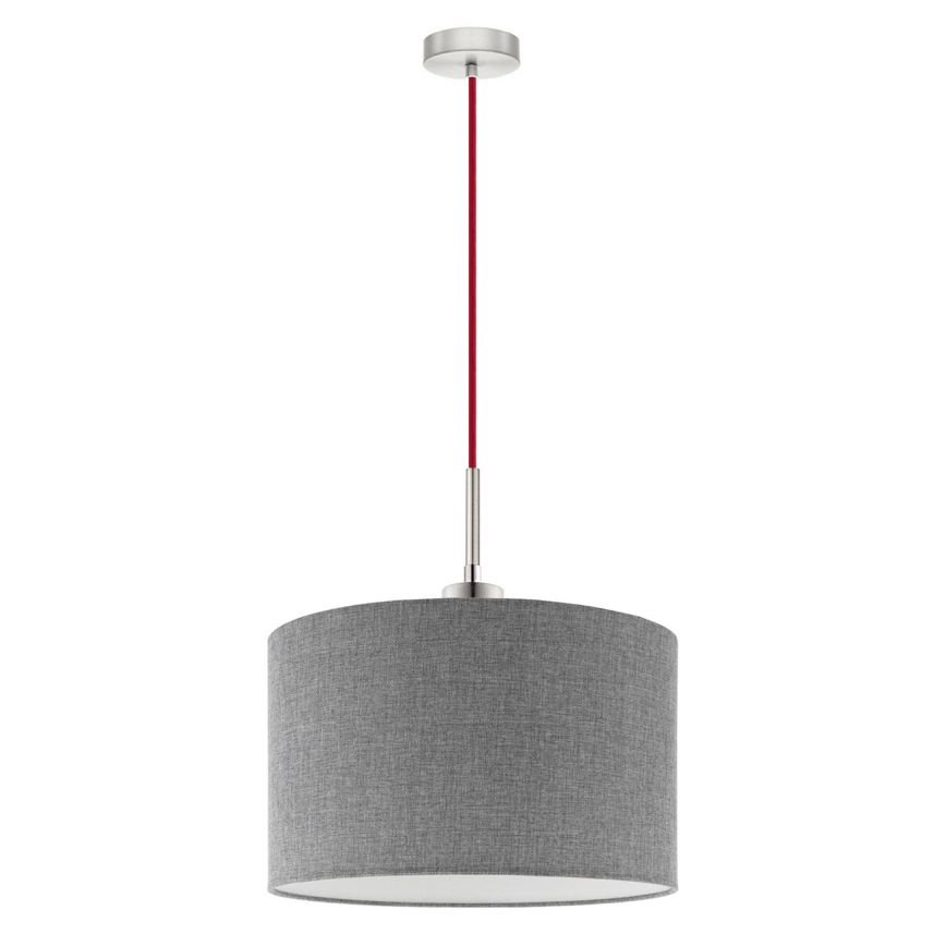Eglo - LED Пендел TUNJA 1xE27/60W/230V сив