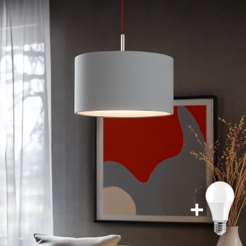Eglo - LED Пендел TUNJA 1xE27/60W/230V сив