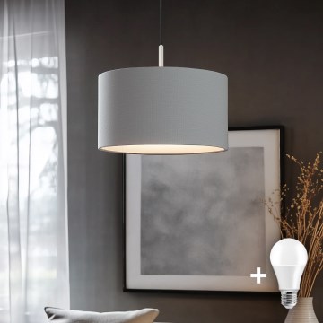 Eglo - LED Пендел TUNJA 1xE27/60W/230V сив
