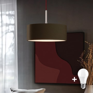 Eglo - LED Пендел TUNJA 1xE27/60W/230V кафяв