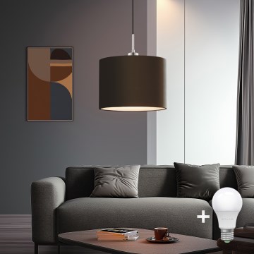 Eglo - LED Пендел TUNJA 1xE27/60W/230V кафяв