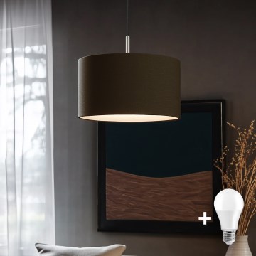 Eglo - LED Пендел TUNJA 1xE27/60W/230V кафяв