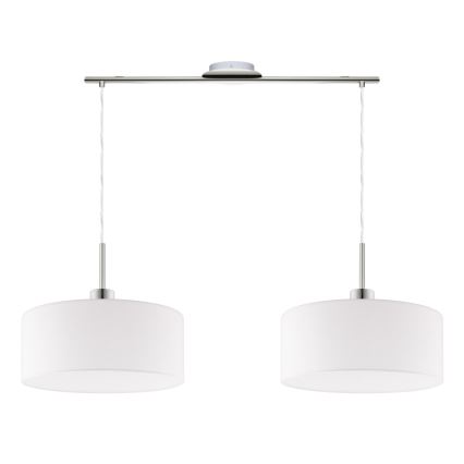 Eglo - LED Пендел TUNJA 2xE27/60W/230V бял