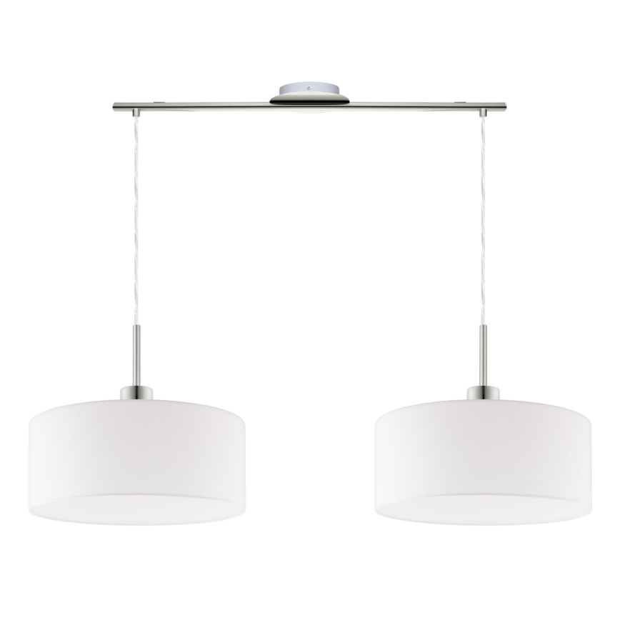 Eglo - LED Пендел TUNJA 2xE27/60W/230V бял