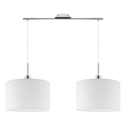 Eglo - LED Пендел TUNJA 2xE27/60W/230V бял