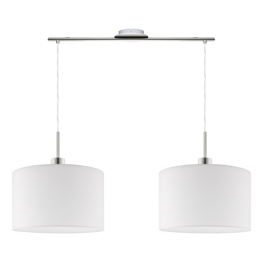 Eglo - LED Пендел TUNJA 2xE27/60W/230V бял