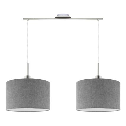 Eglo - LED Пендел TUNJA 2xE27/60W/230V сив