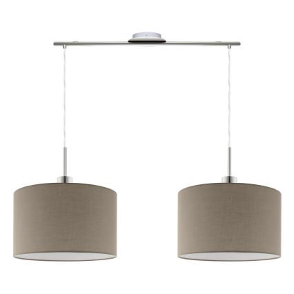 Eglo - LED Пендел TUNJA 2xE27/60W/230V таупе