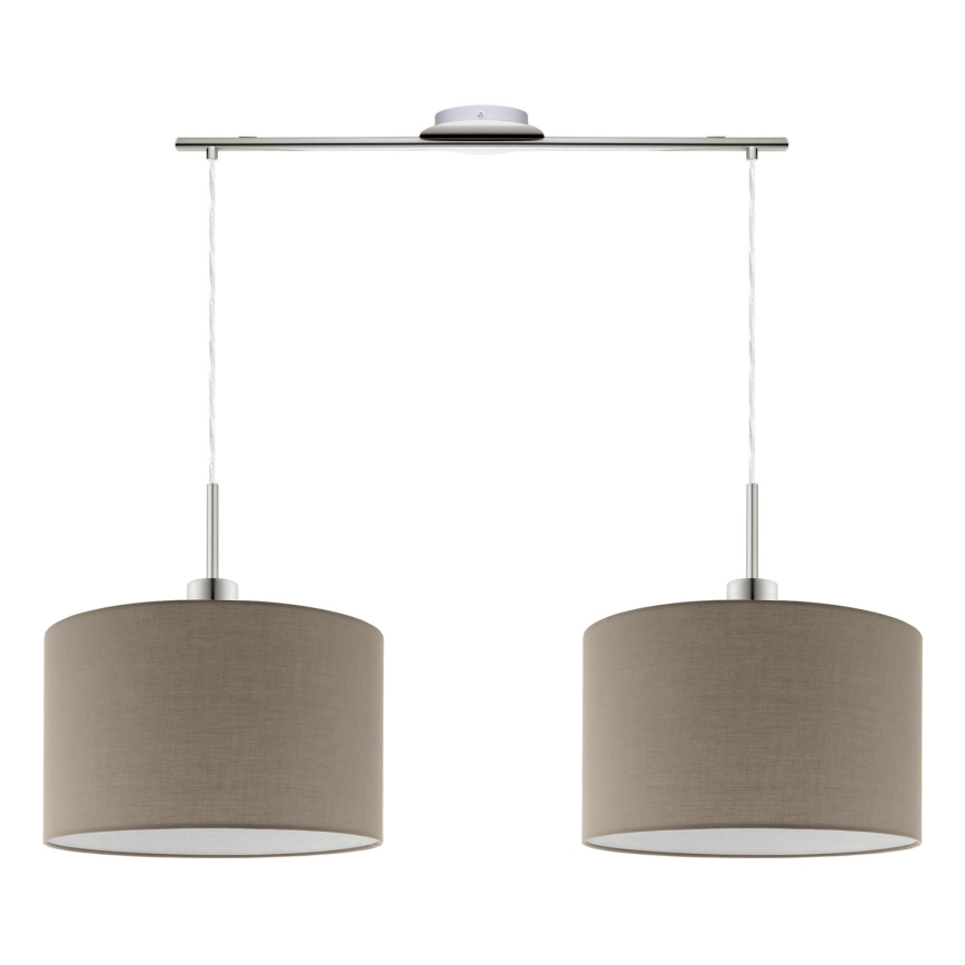 Eglo - LED Пендел TUNJA 2xE27/60W/230V таупе