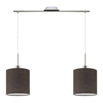Eglo - LED Пендел TUNJA 2xE27/60W/230V кафяв