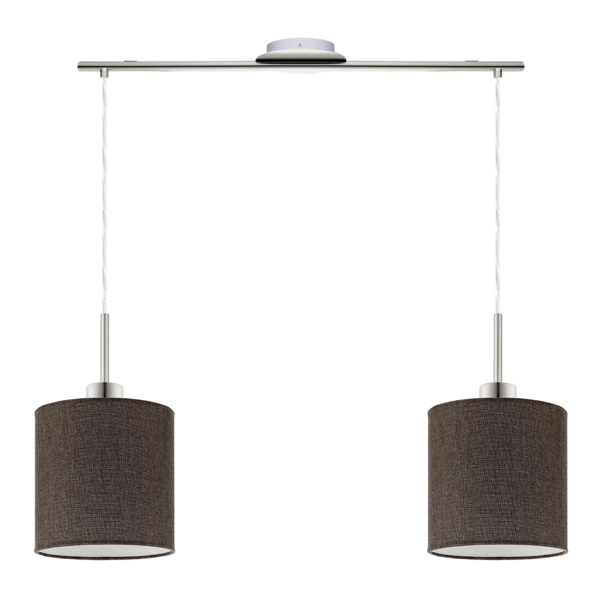 Eglo - LED Пендел TUNJA 2xE27/60W/230V кафяв
