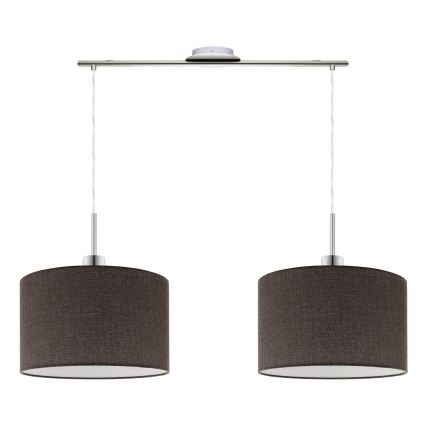 Eglo - LED Пендел TUNJA 2xE27/60W/230V кафяв