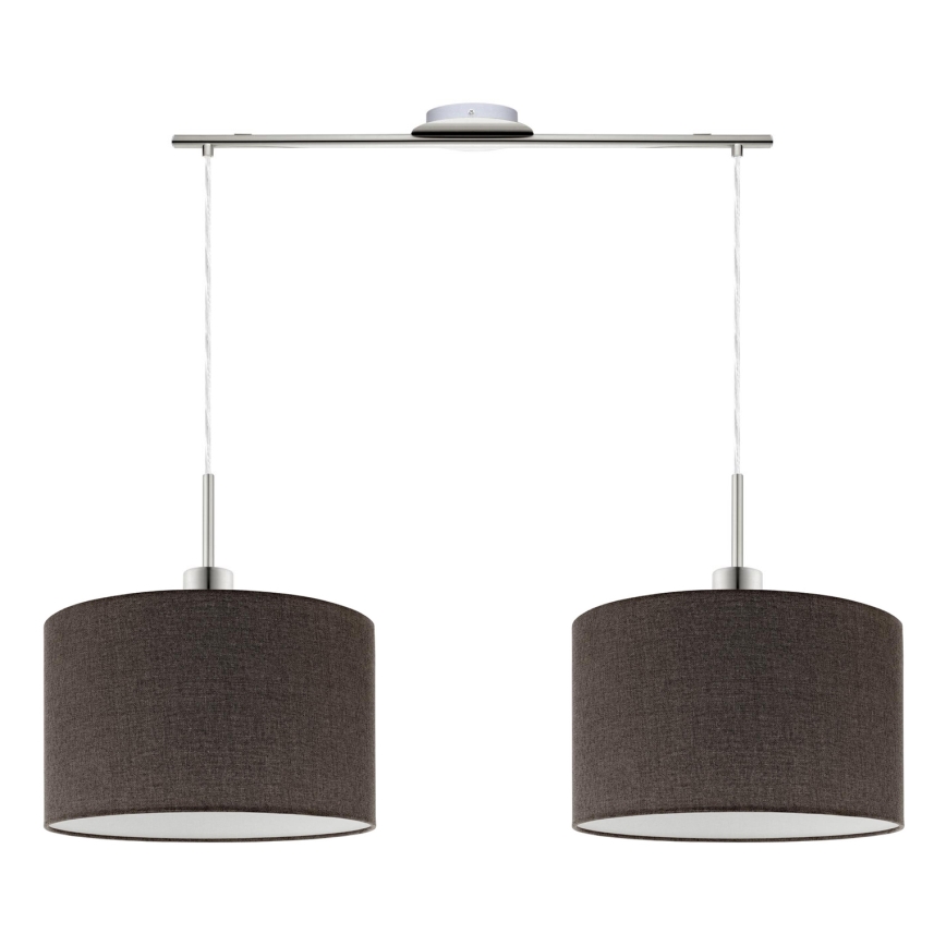 Eglo - LED Пендел TUNJA 2xE27/60W/230V кафяв