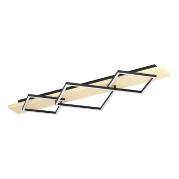 Eglo - LED плафон 2xLED/13W/230V + LED/16W черно/бежово