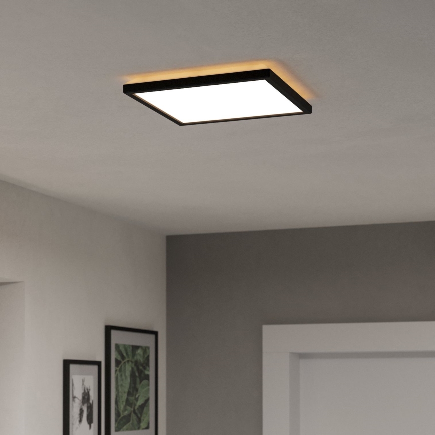 Eglo - LED Плафон за баня LED/13,4W/230V 2700/4000/6500K 29x29 см IP44 черен