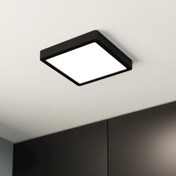 Eglo - LED плафон за баня LED/17W/230V IP44 черен 21x21 см