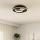 Eglo - LED Плафониера 1xLED/14W/230V + 1xLED/8,5W Ø 38 см черен/златист
