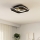 Eglo - LED Плафониера 1xLED/16,2W/230V + 1xLED/9,2W 38x38 см черен/златист
