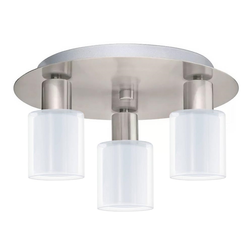 Eglo - LED Плафониера MY CHOICE 3xE14/4W/230V матов хром/бял