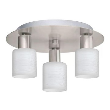 Eglo - LED Плафониера MY CHOICE 3xE14/4W/230V матов хром/бял