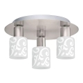 Eglo - LED Плафониера MY CHOICE 3xE14/4W/230V матов хром/бял