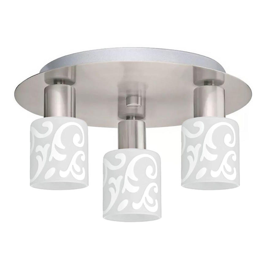 Eglo - LED Плафониера MY CHOICE 3xE14/4W/230V матов хром/бял