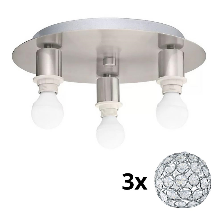 Eglo - LED Плафониера MY CHOICE 3xE14/4W/230V матов хром