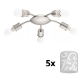 Eglo - LED Плафониера MY CHOICE 5xE14/4W/230V  матов хром/бял